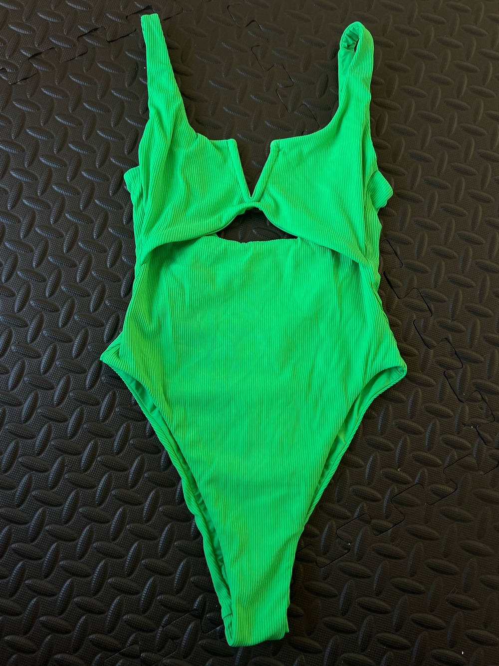 Green Cutout One-Piece Swimsuit Size Medium